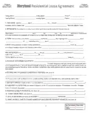 Maryland Association Of Realtors Lease Agreement Form Template
