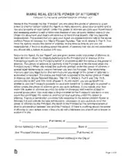 Free Download PDF Books, Maine Real Estate Power Of Attorney Form Template
