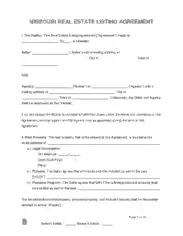 Free Download PDF Books, Missouri Real Estate Listing Agreement Form Template