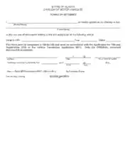 Alaska Department Of Motor Vehicles Power Of Attorney Form 847 Form Template