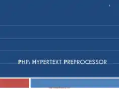 Free Download PDF Books, Hypertext Preprocessor PHP Basics – PHP Lecture  6