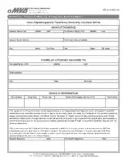 Maryland Motor Vehicle Power Of Attorney Vr 470 Form Template