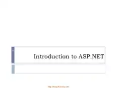 Free Download PDF Books, Introduction To ASP.NET – ASP.NET Lecture 1
