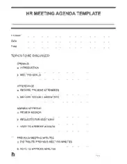 Free Download PDF Books, Hr Meeting Agenda Form Template