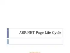 Free Download PDF Books, ASP.NET Page Life Cycle – ASP.NET Lecture 3, Pdf Free Download