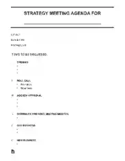 Free Download PDF Books, Strategy Meeting Agenda Form Template