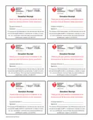 American Heart Assoc Donation Receipt Form Template
