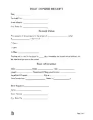 Free Download PDF Books, Boat Deposit Receipt Form Template