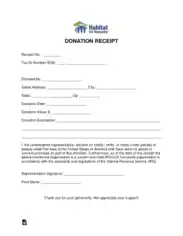 Free Download PDF Books, Habitat For Humanity Donation Receipt Form Template