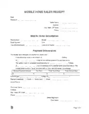 Free Download PDF Books, Mobile Home Sales Receipt Form Template