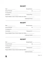 Free Download PDF Books, Receipt Book Form Template