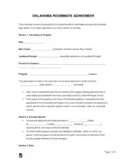 Free Download PDF Books, Oklahoma Room Rental Agreement Form Template