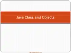 Java Classes And Objects – Java Lecture 4, Java Programming Tutorial Book