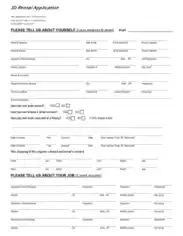 Idaho Rental Application Form Template