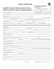 Nevada Realtor Rental Application Form Template