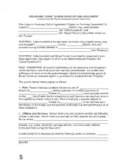 Delaware Lease To Own Option To Purchase Agreement Form Template