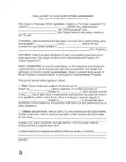 Iowa Lease To Own Option To Purchase Agreement Form Template