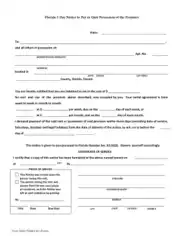 Florida 3 Day Notice To Pay Or Quit Form Template