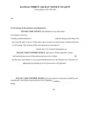 Free Download PDF Books, Kansas 30 Day Notice To Quit 2nd Noncompliance Form Template
