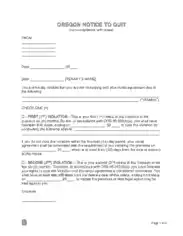 Free Download PDF Books, Oregon 14 Day Notice To Quit Form Template