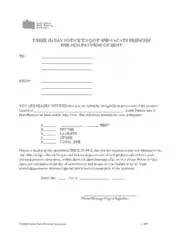 South Dakota 3 Day Notice To Quit Nonpayment Form Template