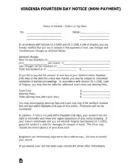 Free Download PDF Books, Virginia 14 Day Notice To Quit Form Nonpayment Form Template