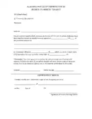 Free Download PDF Books, Alabama Notice Of Lease Termination Letter Template