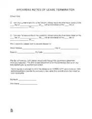 Free Download PDF Books, Arkansas Lease Termination Letter Template