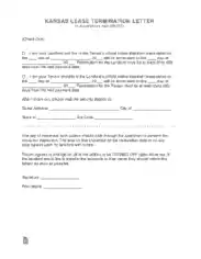 Free Download PDF Books, Kansas Lease Termination Letter Template
