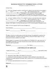 Massachusetts Month To Month Lease Termination Letter Template