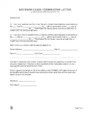 Free Download PDF Books, Michigan Lease Termination Letter Template
