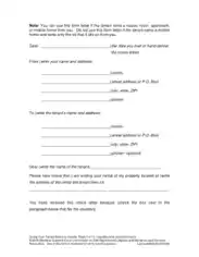Montana Lease Termination Letter Template