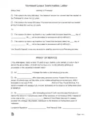 Vermont 60 90 Day Lease Termination Letter Template