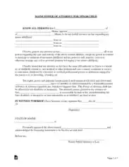 Maine Power Of Attorney For Minor Child Form Template