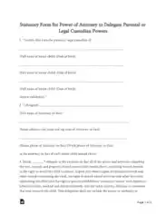 Free Download PDF Books, Oklahoma Minor Child Power Of Attorney Form Template