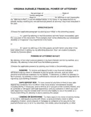 Free Download PDF Books, Virginia Durable Financial Power Of Attorney Form Template