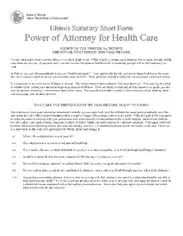 Illinois Gov Power Of Attorney For Health Care Form Template