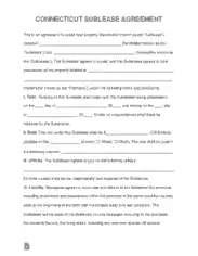 Free Download PDF Books, Connecticut Sublease Agreement Form Template