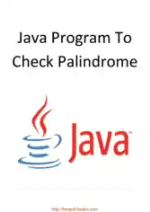Free Download PDF Books, Java Program To Check Palindrome