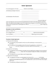 Wisconsin Sublease Agreement Form Template