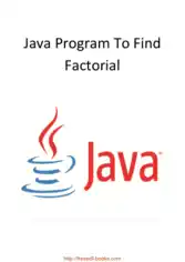 Java Program To Find Factorial, Java Programming Book