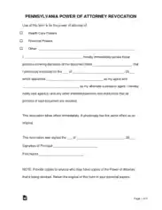 Free Download PDF Books, Pennsylvania Power Of Attorney Revocation Form Template