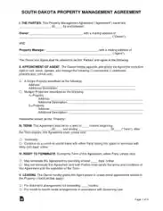 Free Download PDF Books, South Dakota Property Management Agreement Form Template