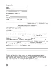 New Hampshire Quit Claim Deed Form Template