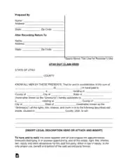 Free Download PDF Books, Utah Quit Claim Deed Form Template
