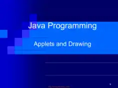 Java Programming Applets And Drawing – Java Lecture 16, Java Programming Tutorial Book