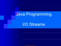 Java Programming Io Streams – Java Lecture 25, Java Programming Tutorial Book