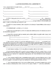 Illinois Roommate Agreement Form Template