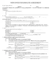 Free Download PDF Books, Wisconsin Roommate Agreement Form Template