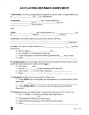 Free Download PDF Books, Accounting Retainer Agreement Form Template